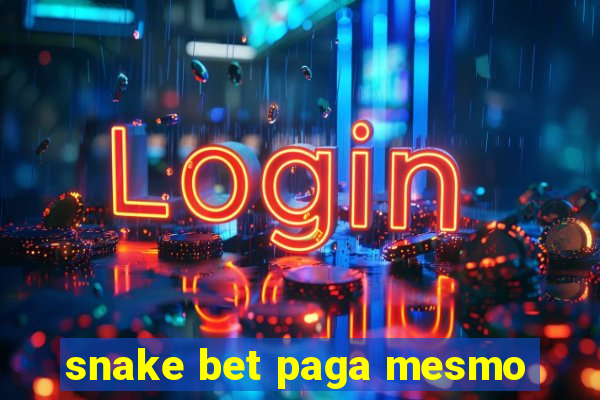 snake bet paga mesmo
