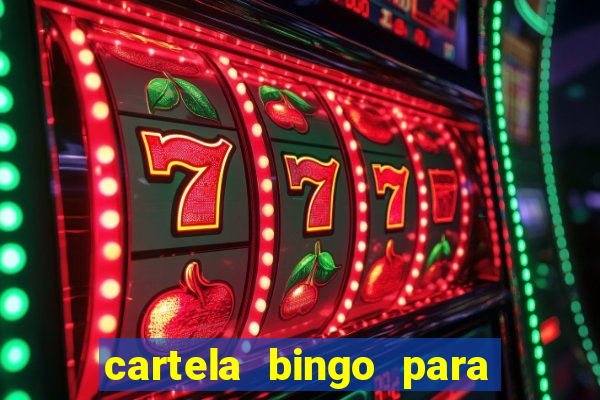 cartela bingo para cha de cozinha imprimir gratis