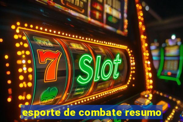 esporte de combate resumo