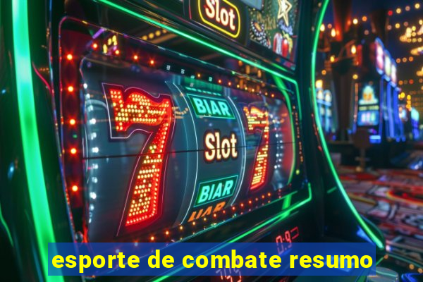esporte de combate resumo