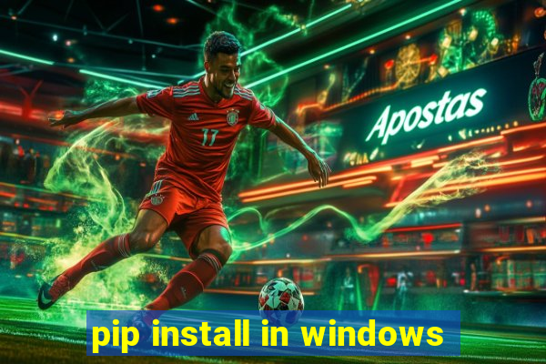 pip install in windows