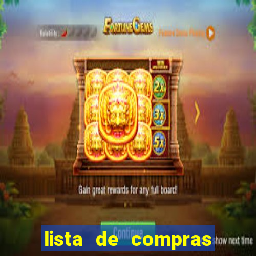 lista de compras mensal para 2 pessoas