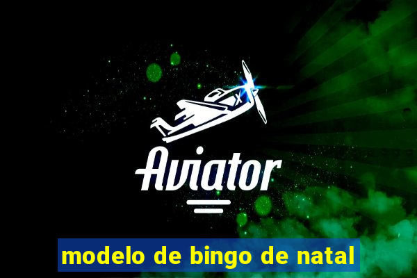 modelo de bingo de natal