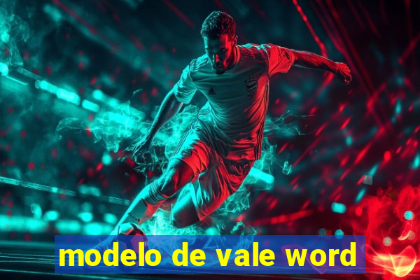 modelo de vale word