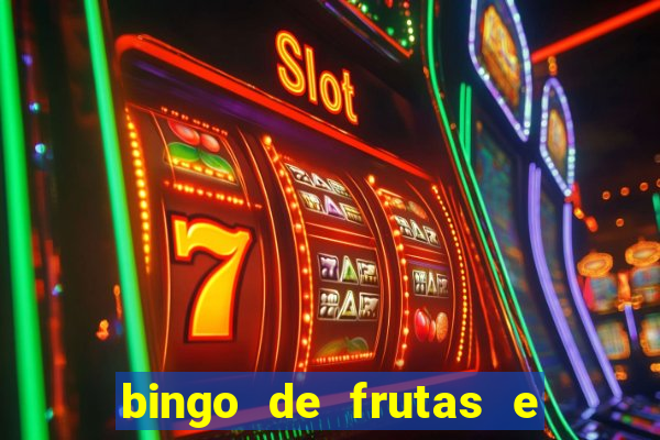bingo de frutas e legumes para imprimir