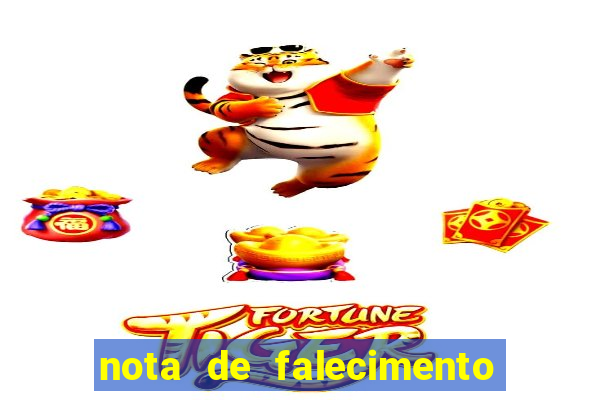 nota de falecimento a tribuna santos