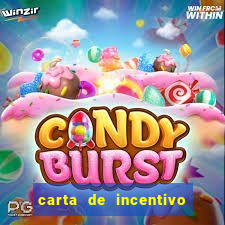 carta de incentivo para alunos