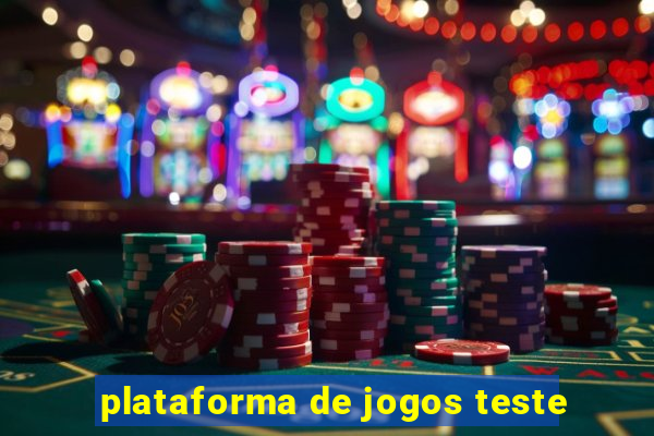 plataforma de jogos teste