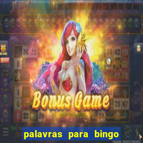 palavras para bingo cha de bebe