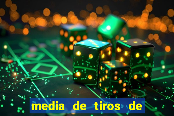 media de tiros de meta por jogo