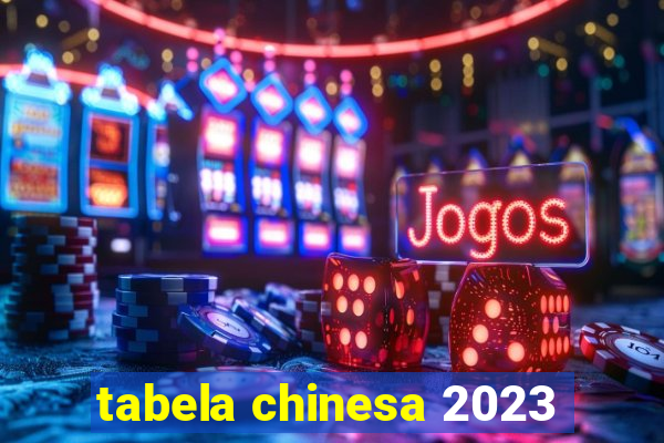 tabela chinesa 2023