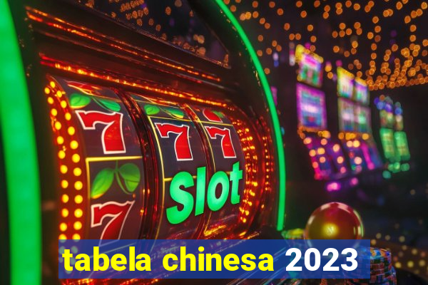 tabela chinesa 2023
