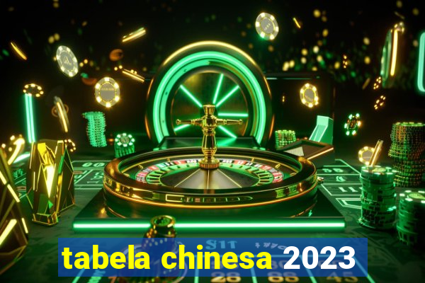 tabela chinesa 2023