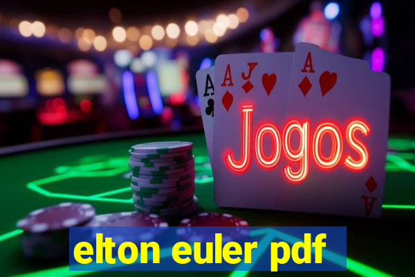 elton euler pdf