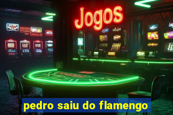 pedro saiu do flamengo