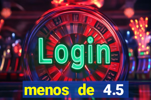 menos de 4.5 escanteios o que significa