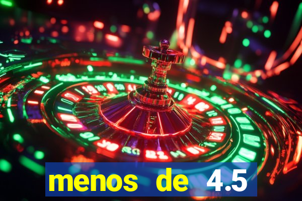menos de 4.5 escanteios o que significa
