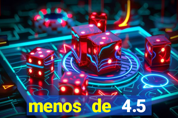 menos de 4.5 escanteios o que significa