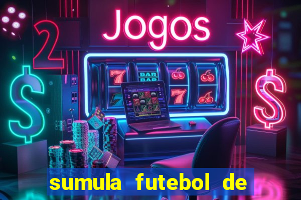 sumula futebol de campo word