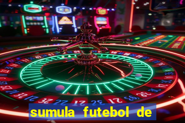 sumula futebol de campo word
