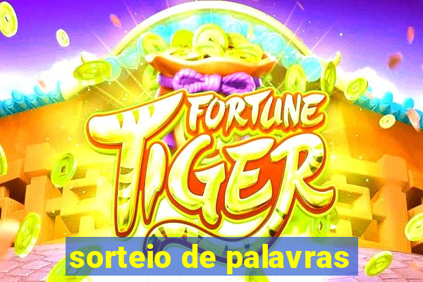 sorteio de palavras