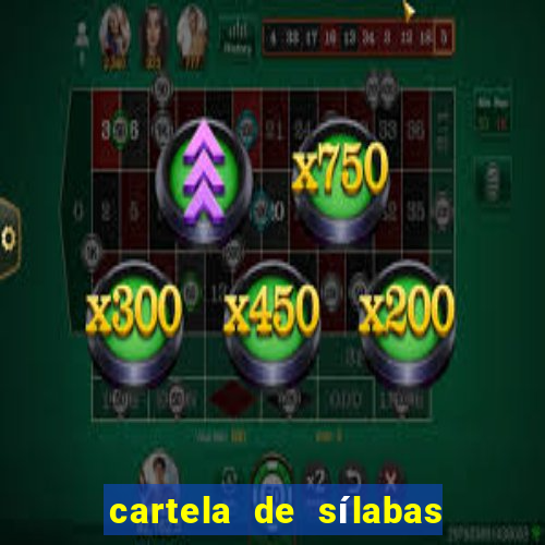 cartela de sílabas para imprimir