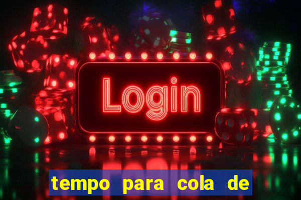 tempo para cola de cano secar