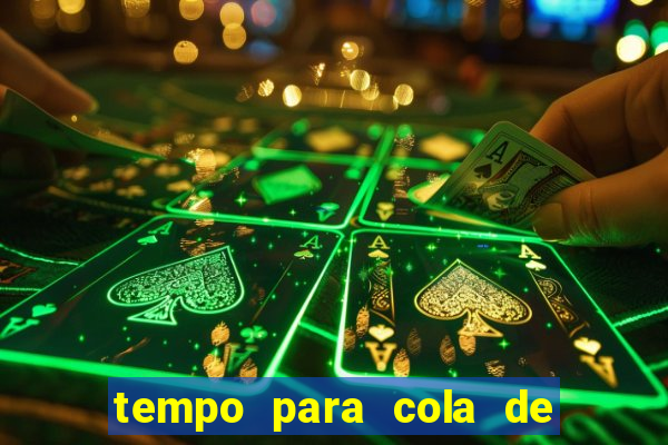 tempo para cola de cano secar