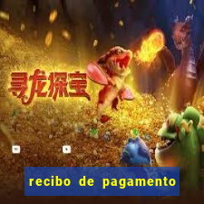 recibo de pagamento simples word