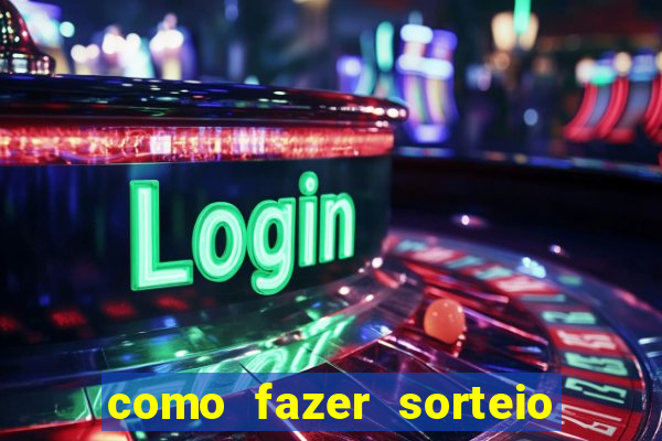 como fazer sorteio de cores online