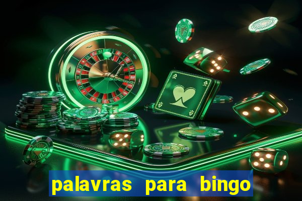palavras para bingo de cha de lingerie