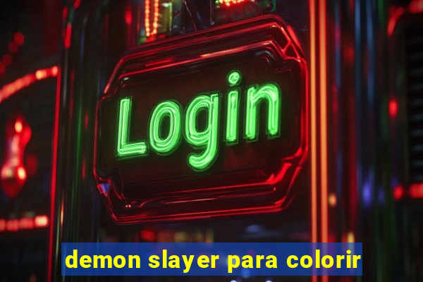 demon slayer para colorir
