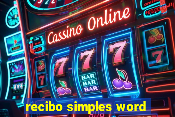 recibo simples word