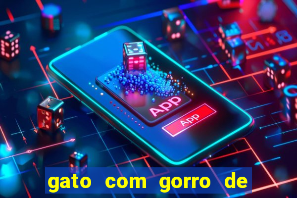 gato com gorro de natal meme
