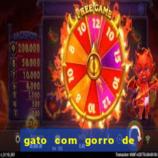 gato com gorro de natal meme