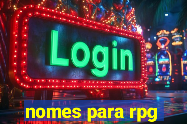 nomes para rpg