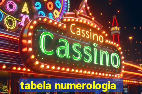 tabela numerologia