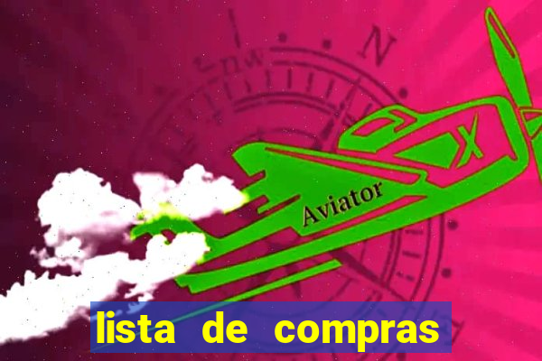 lista de compras para casa nova