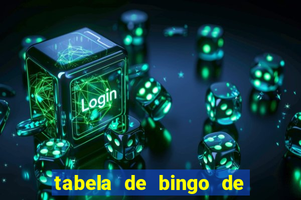 tabela de bingo de 1 a 100