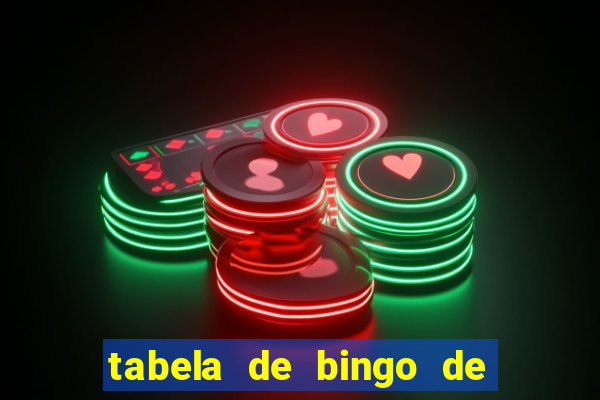 tabela de bingo de 1 a 100