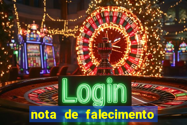 nota de falecimento em campos altos hoje