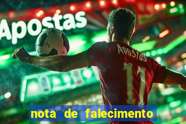 nota de falecimento em campos altos hoje