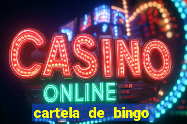 cartela de bingo cha de bebe