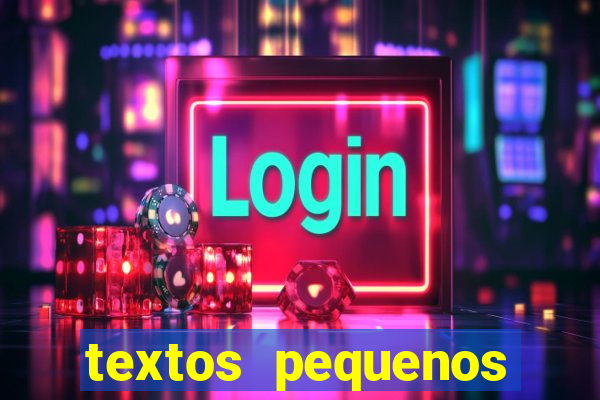 textos pequenos para alfabetizar
