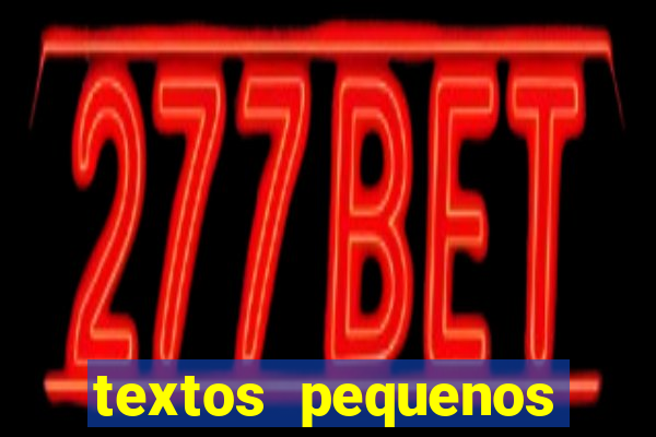 textos pequenos para alfabetizar