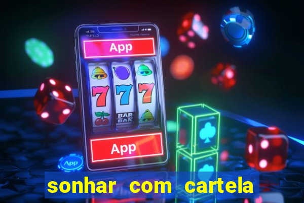 sonhar com cartela de bingo