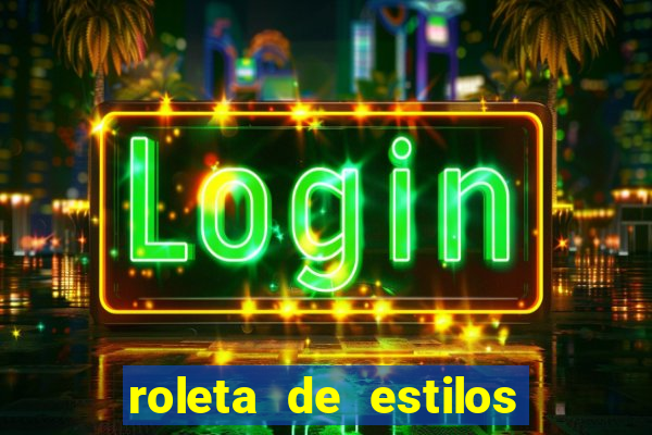 roleta de estilos de roupas