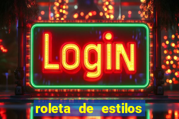 roleta de estilos de roupas