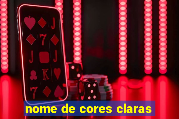 nome de cores claras