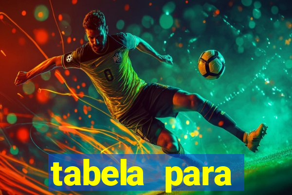 tabela para misturar cores